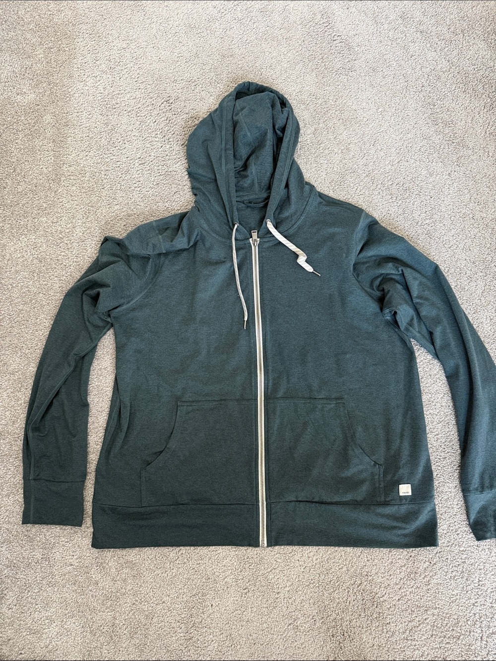 Vuori Women’s Halo Zip-Up Hoodie in Dark Teal
